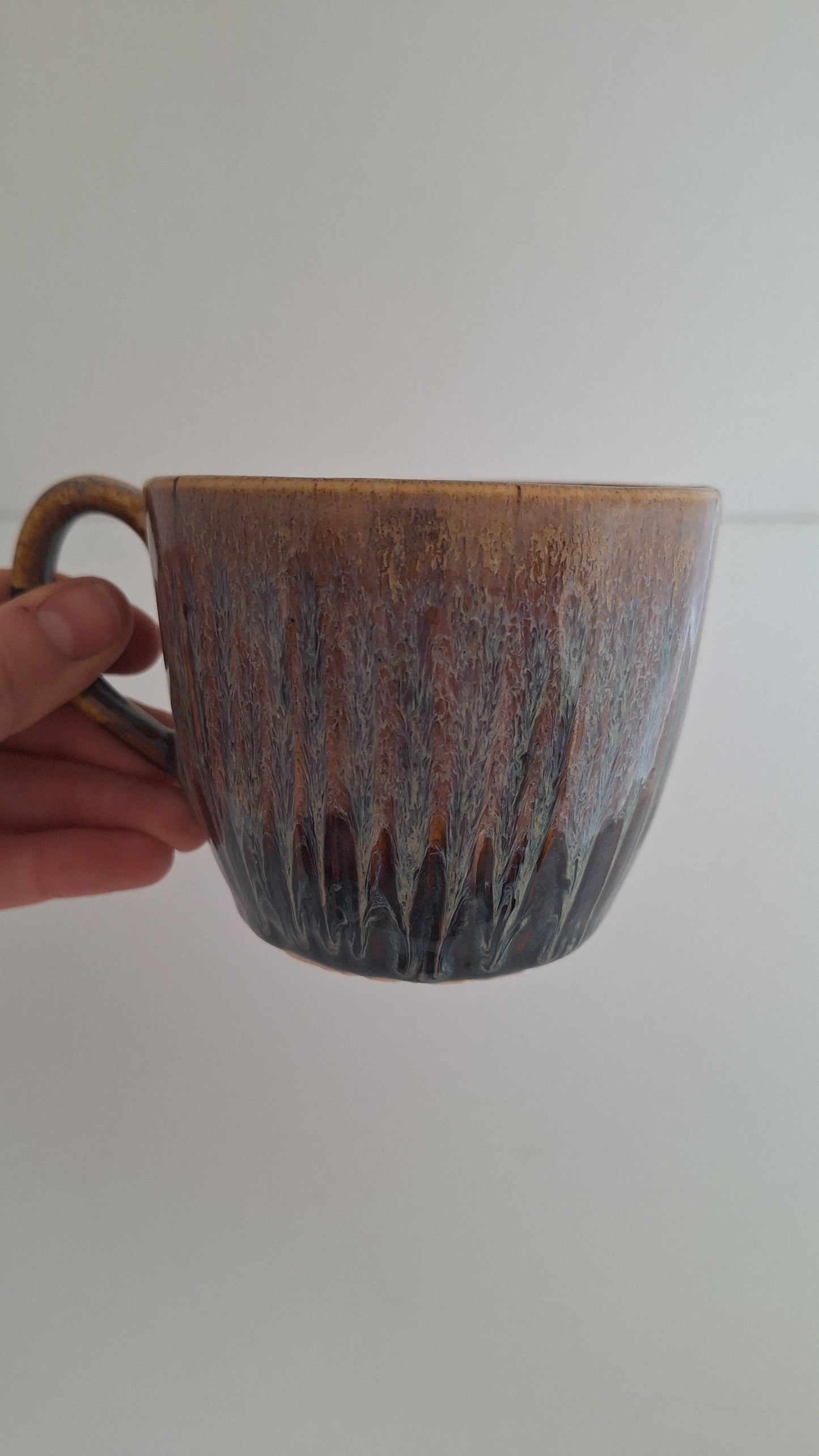 Hand Carved Stoneware Mug – Earthy Texture - One of a Kind Mug