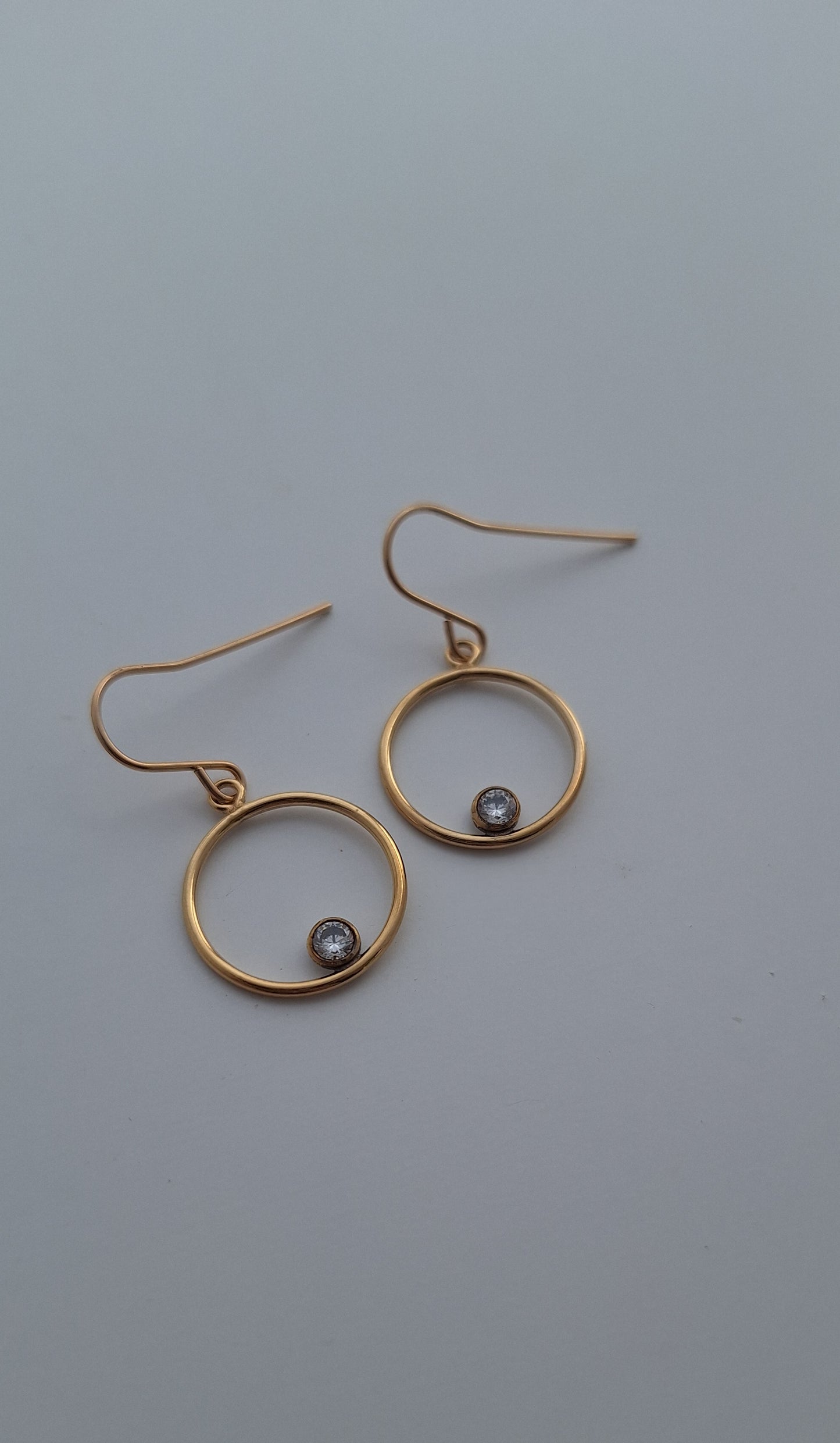 Gold Flower Seed Hoop Earrings