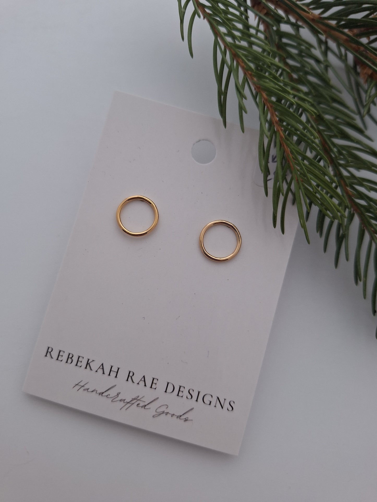 Round Post Earrings, large