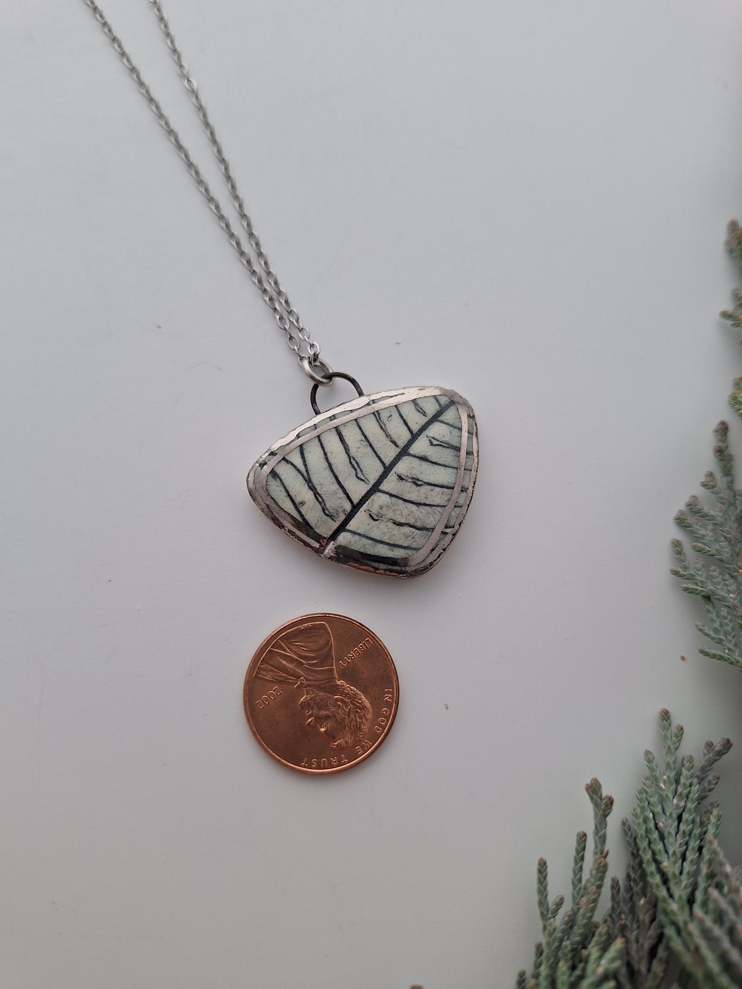 Wild fern Ceramic Necklace