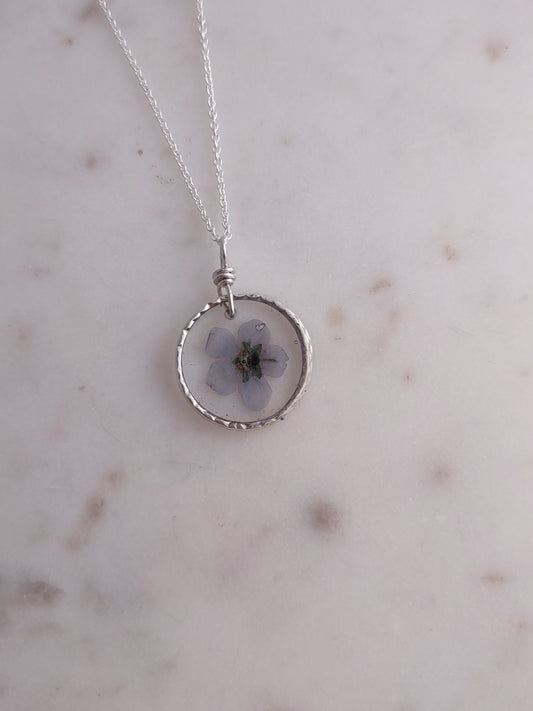 Forget-me-not Necklace - Pressed Flower