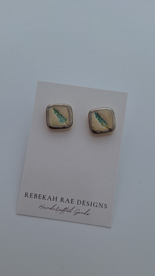 Porcelain Earrings - Sterling posts