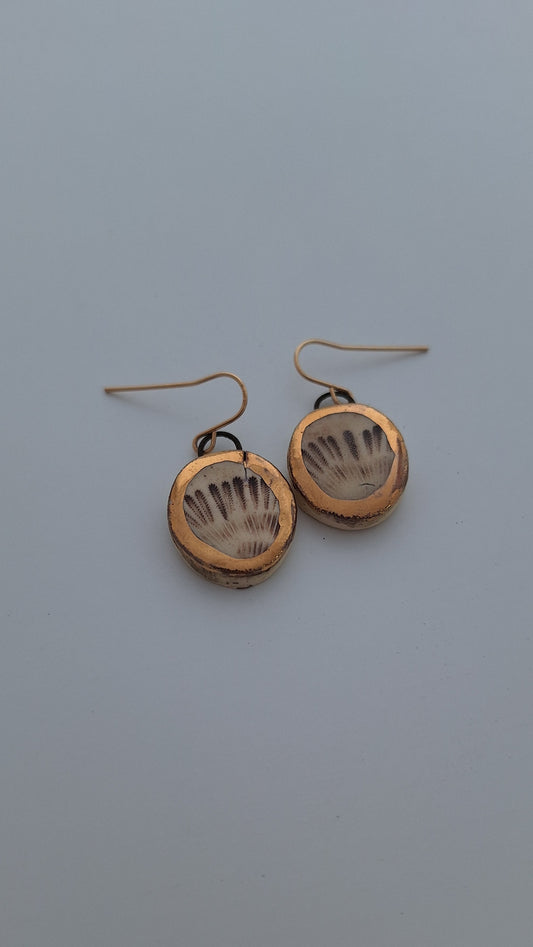 Porcelain Earrings - gold