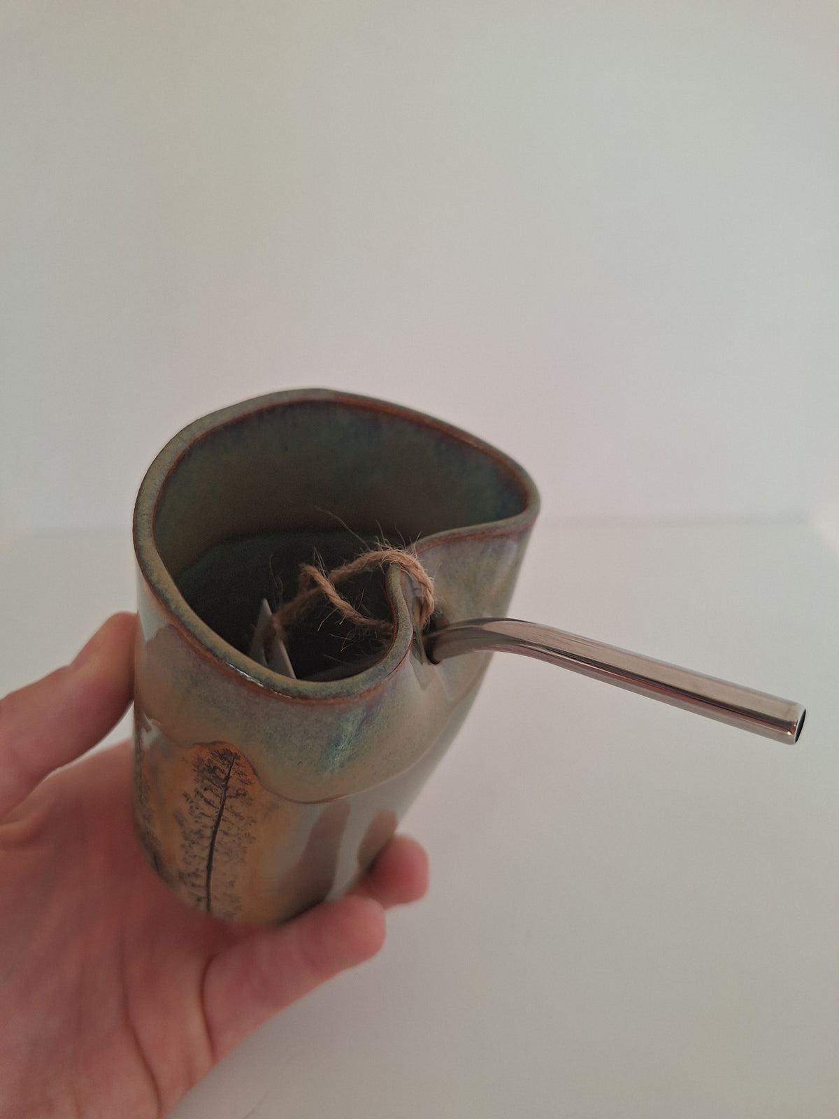 Cocktail Sipper - Botanical Imprint, yarrow - straw included