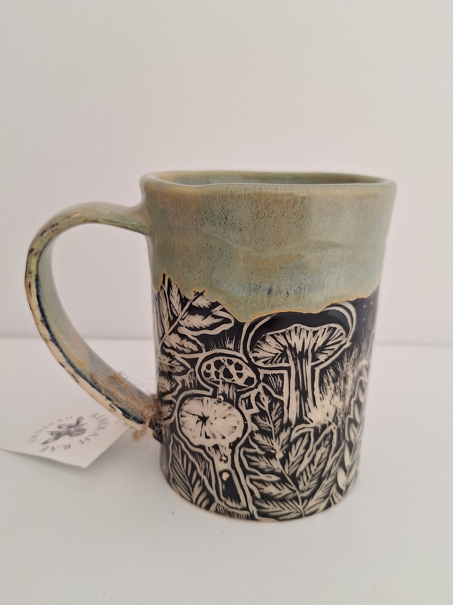 Hand-carved Morel & Friends Mug