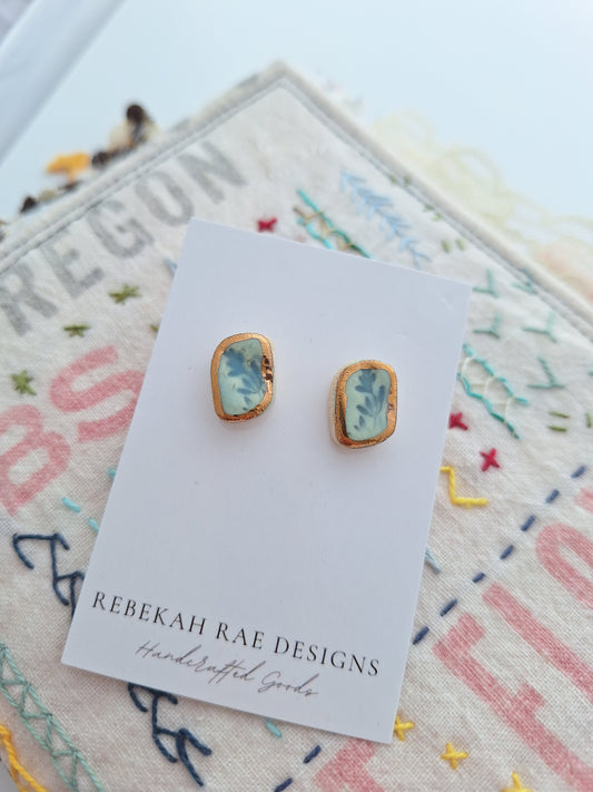 Porcelain Earrings - sterling