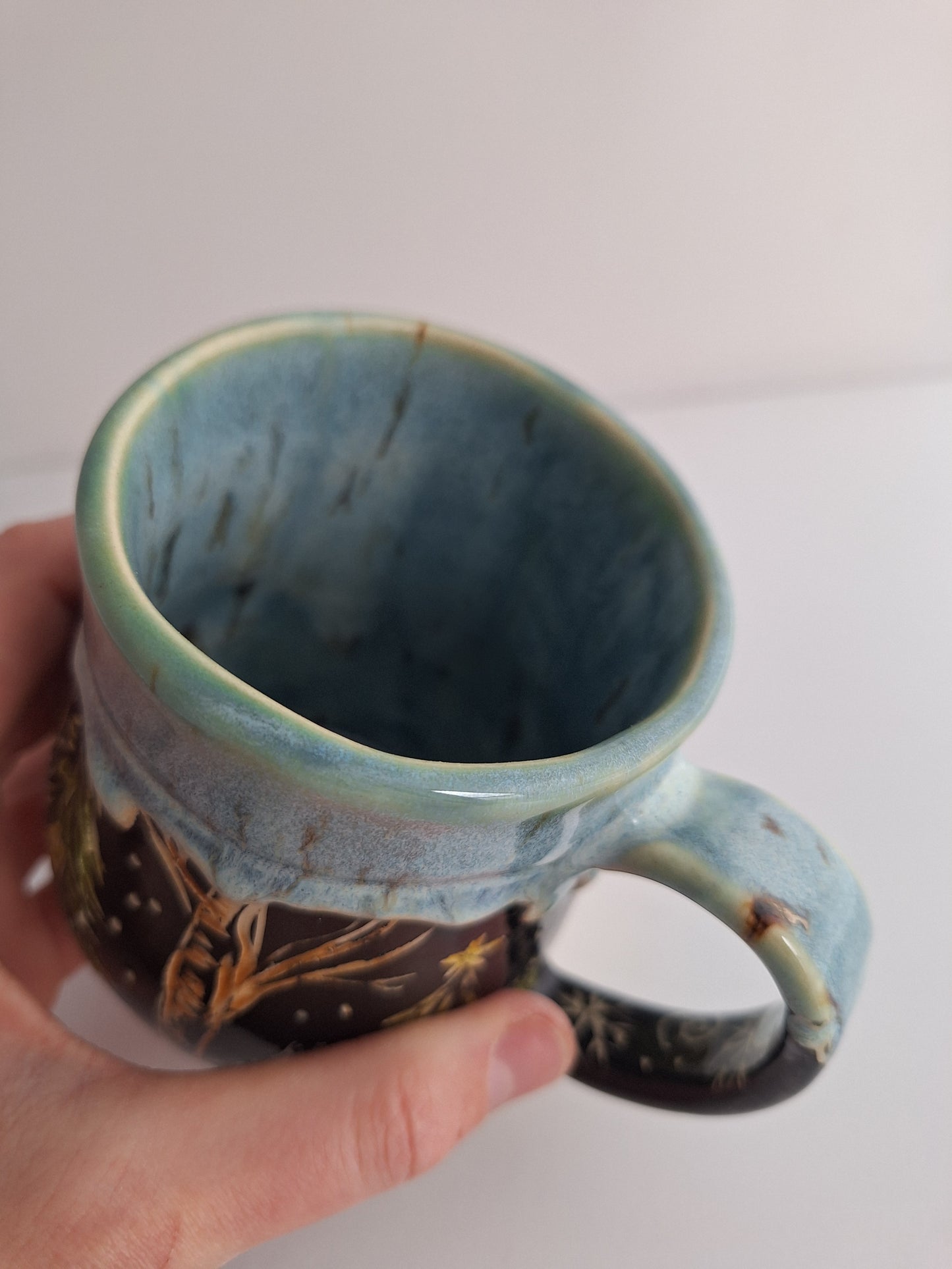 Hand-carved Woodland Gingerbread House Mug