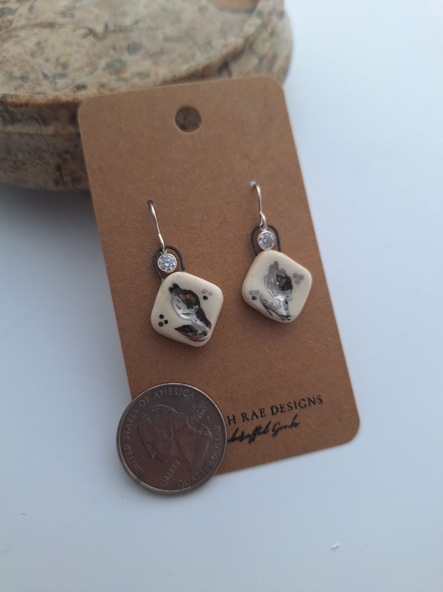 Multiflora Ceramic Earrings - Sterling