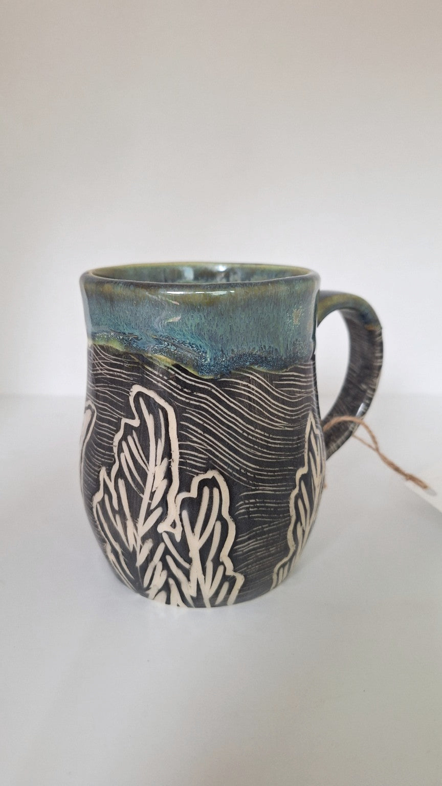 Trout Mug - Hand carved / sgraffito