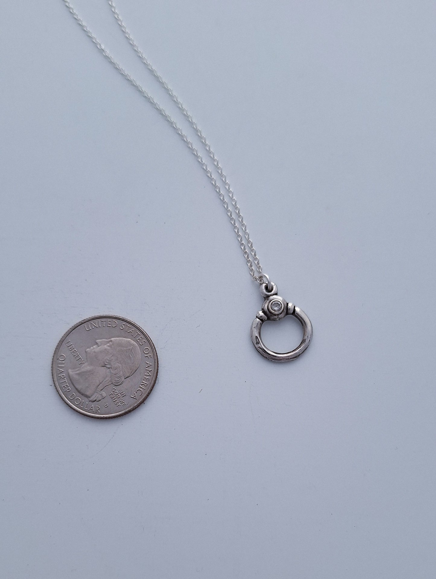 Little Hoop Necklace - Silver