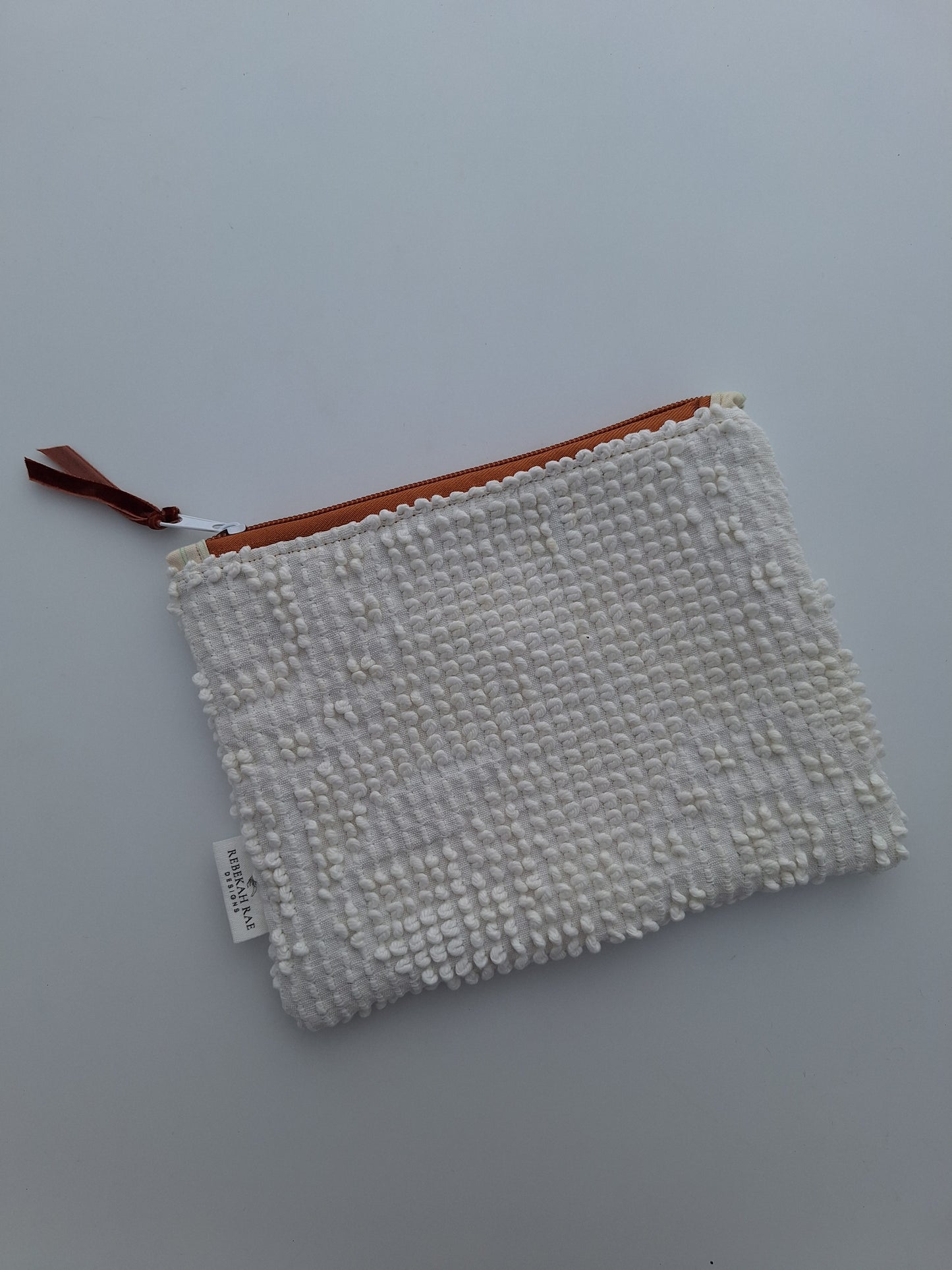 Vintage Chenille Zipper Pouch