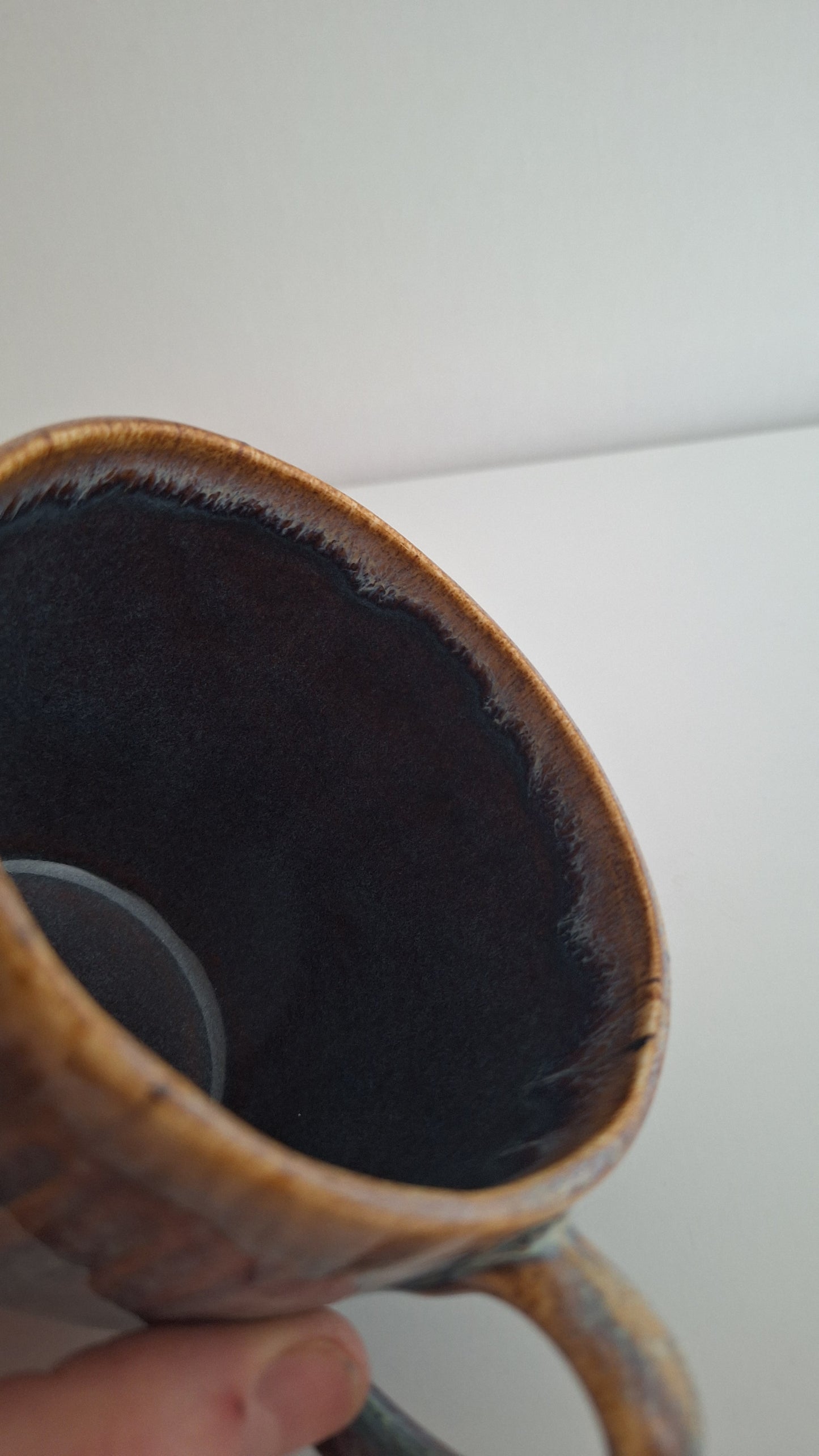 Hand Carved Stoneware Mug – Earthy Texture - One of a Kind Mug