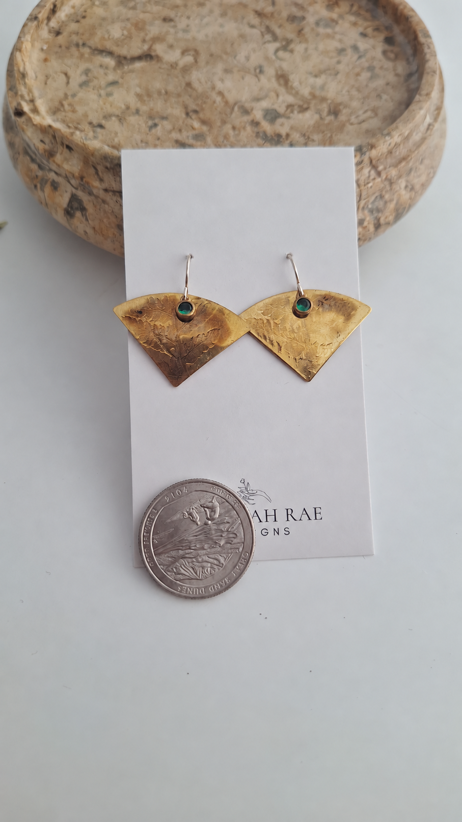Pressed Fern Earrings - Botanical Imprint