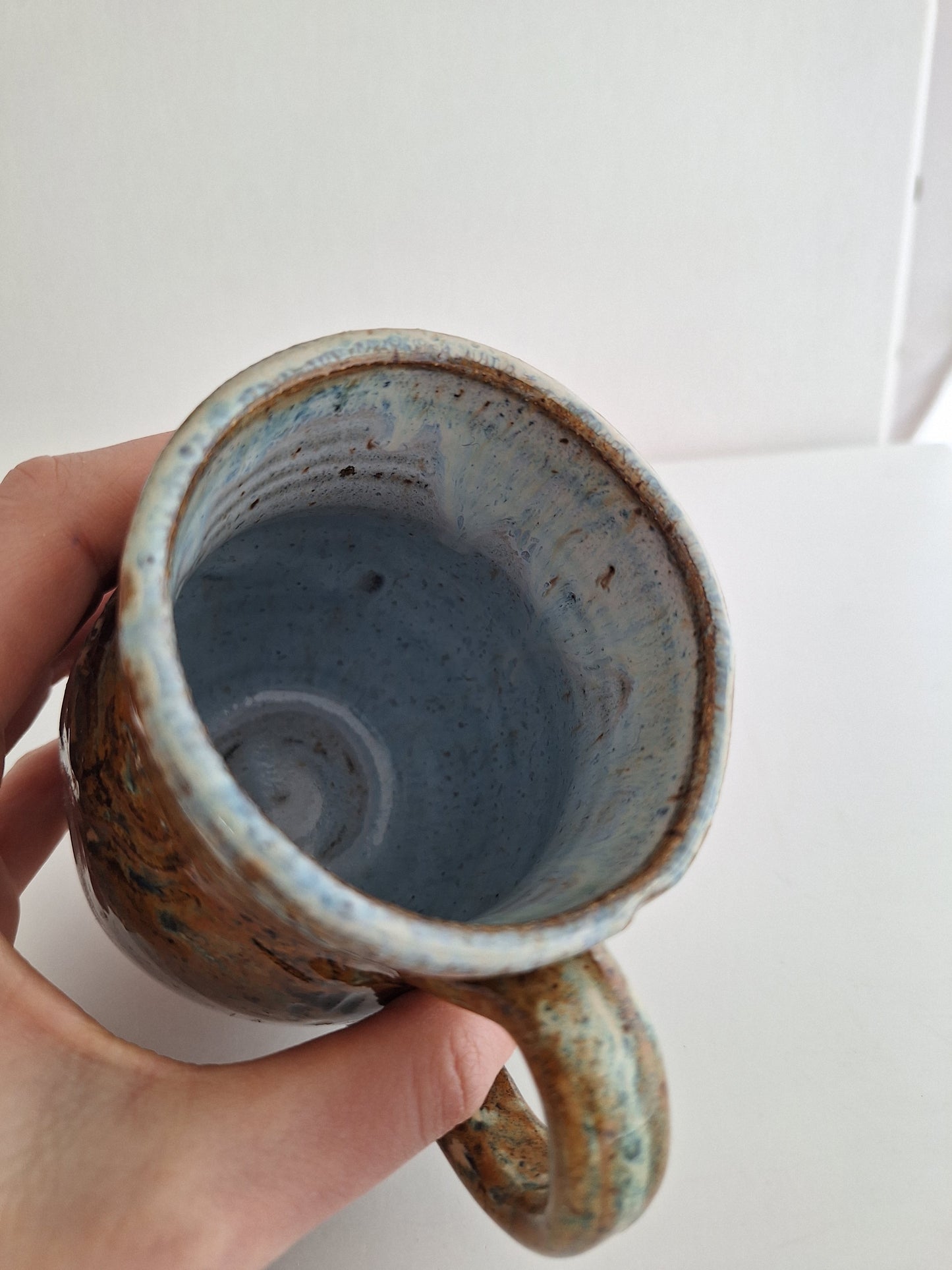 Hand Carved Stoneware Mug – Earthy Texture - One of a Kind Mug