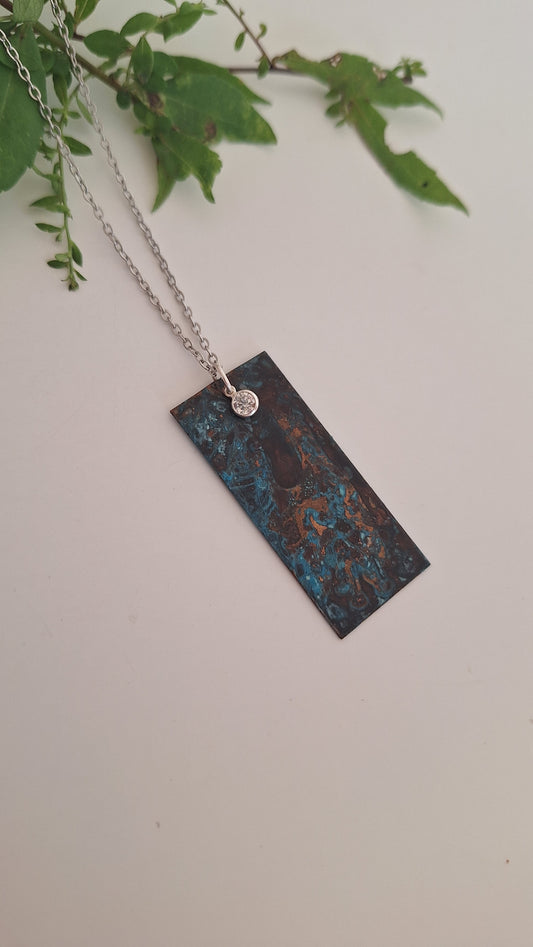 Patinaed Copper Necklace