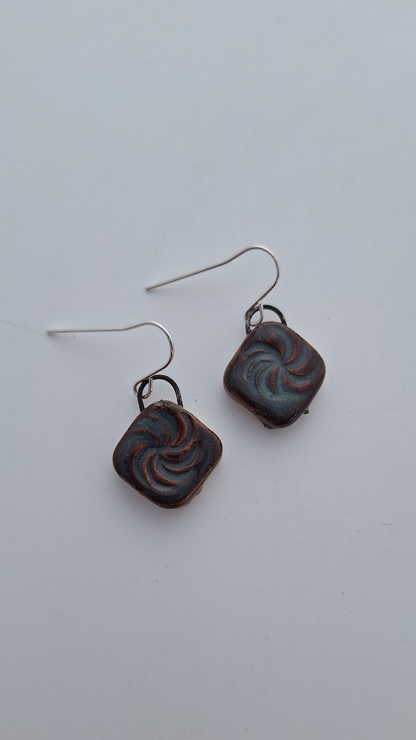 Porcelain Earrings - Sterling