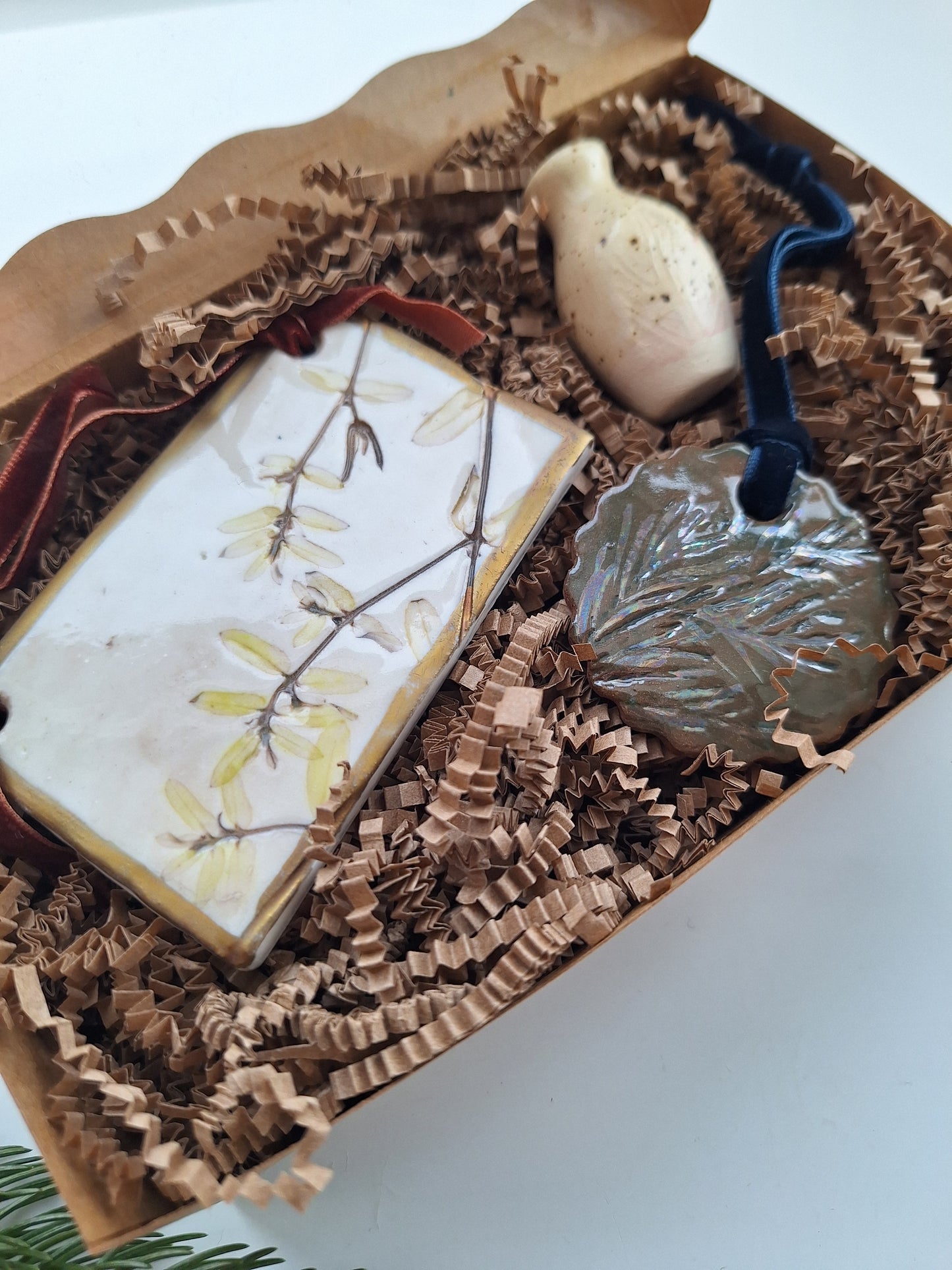 Boxed Gift Set - Ornaments and Tiny vase