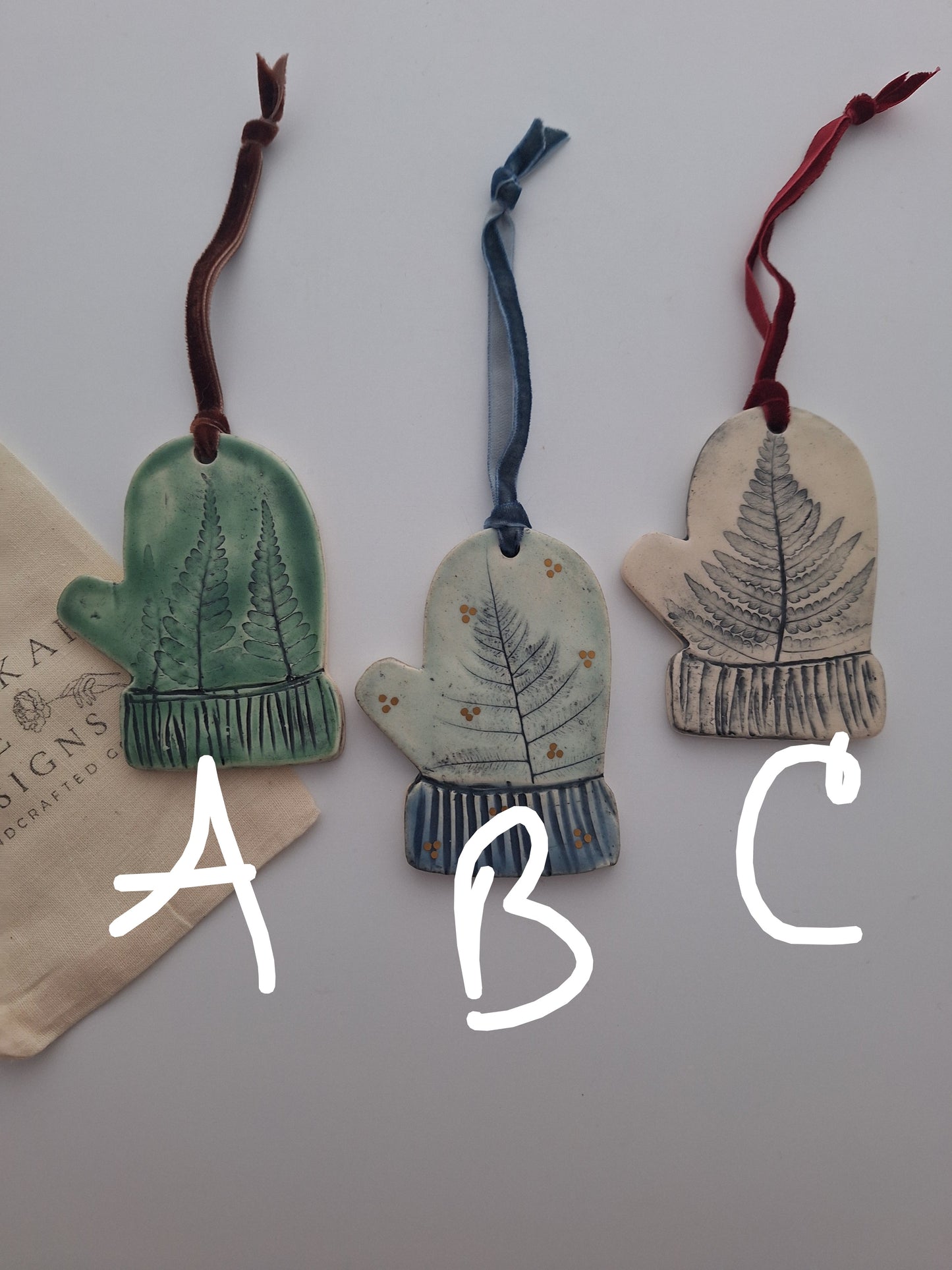 Fern Mitten Ornaments
