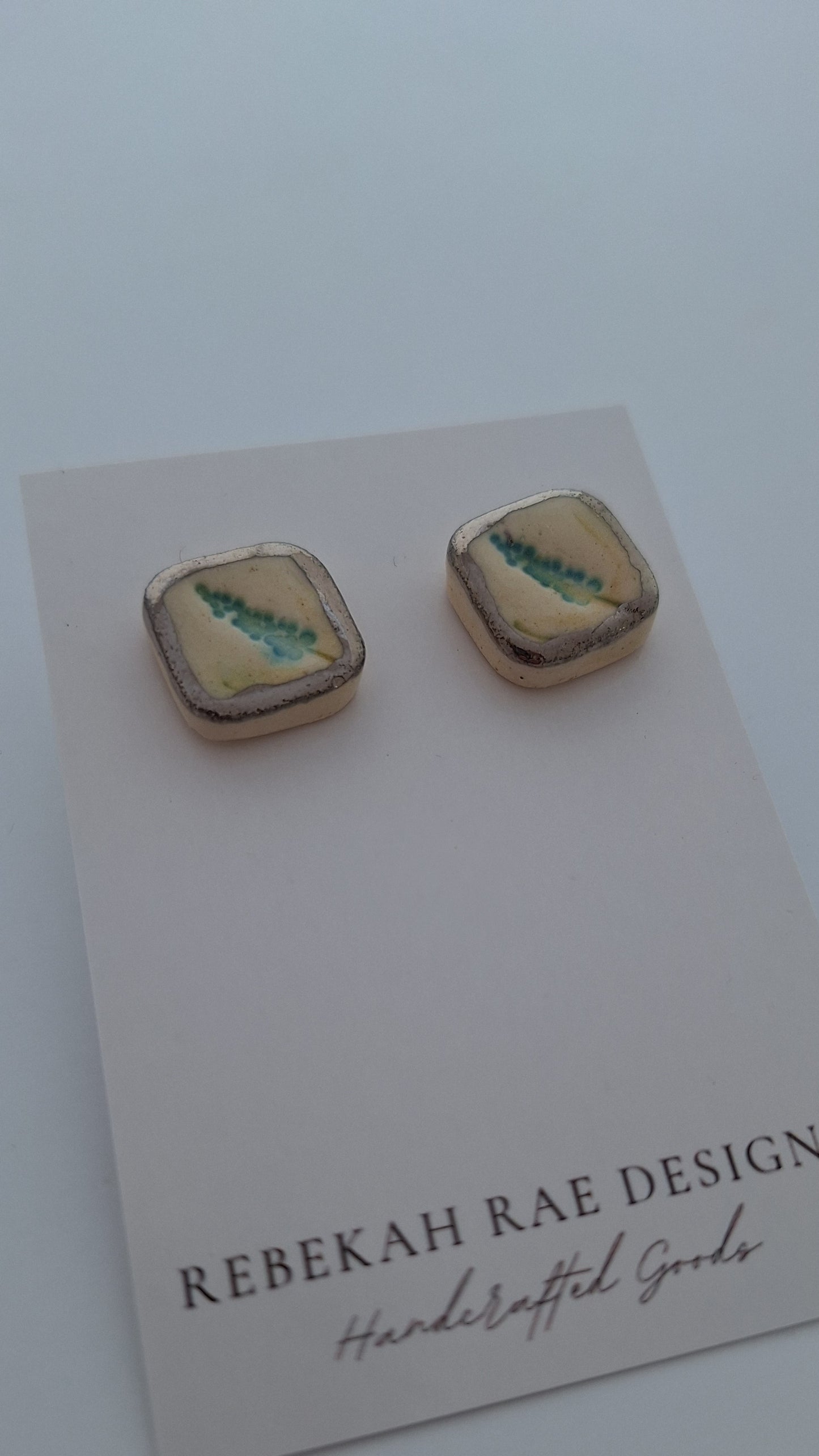 Porcelain Earrings - Sterling posts