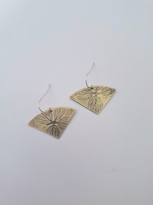 Pressed Hydrangea Earrings