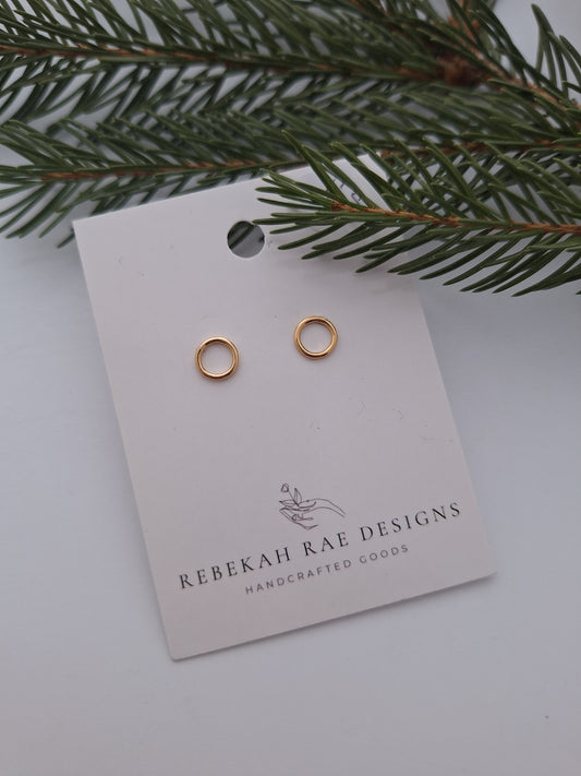 Round Post Earrings, small