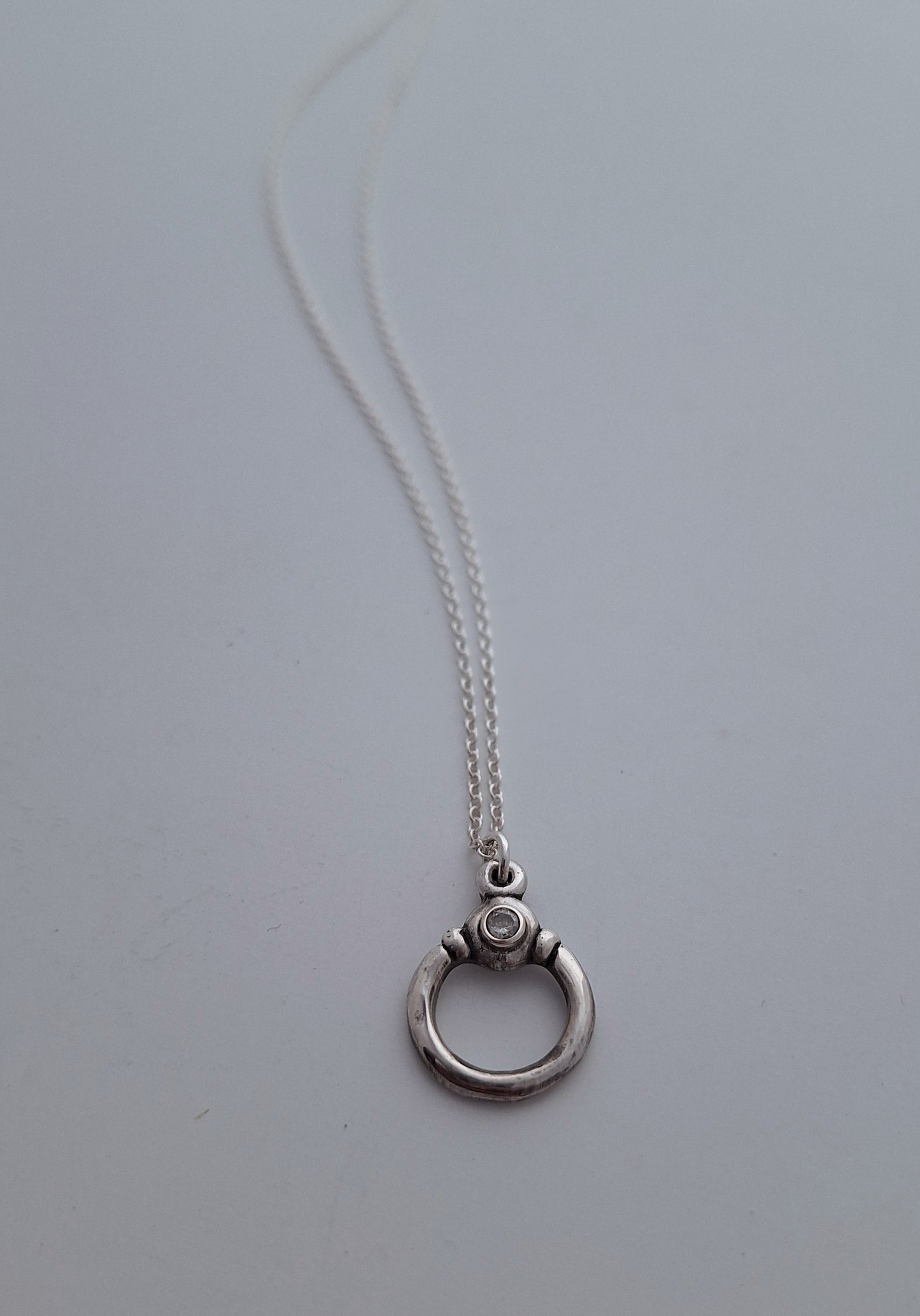 Little Hoop Necklace - Silver