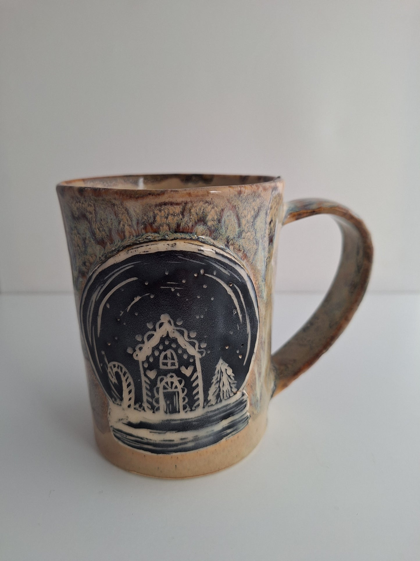 Hand-carved Snowglobe Mug