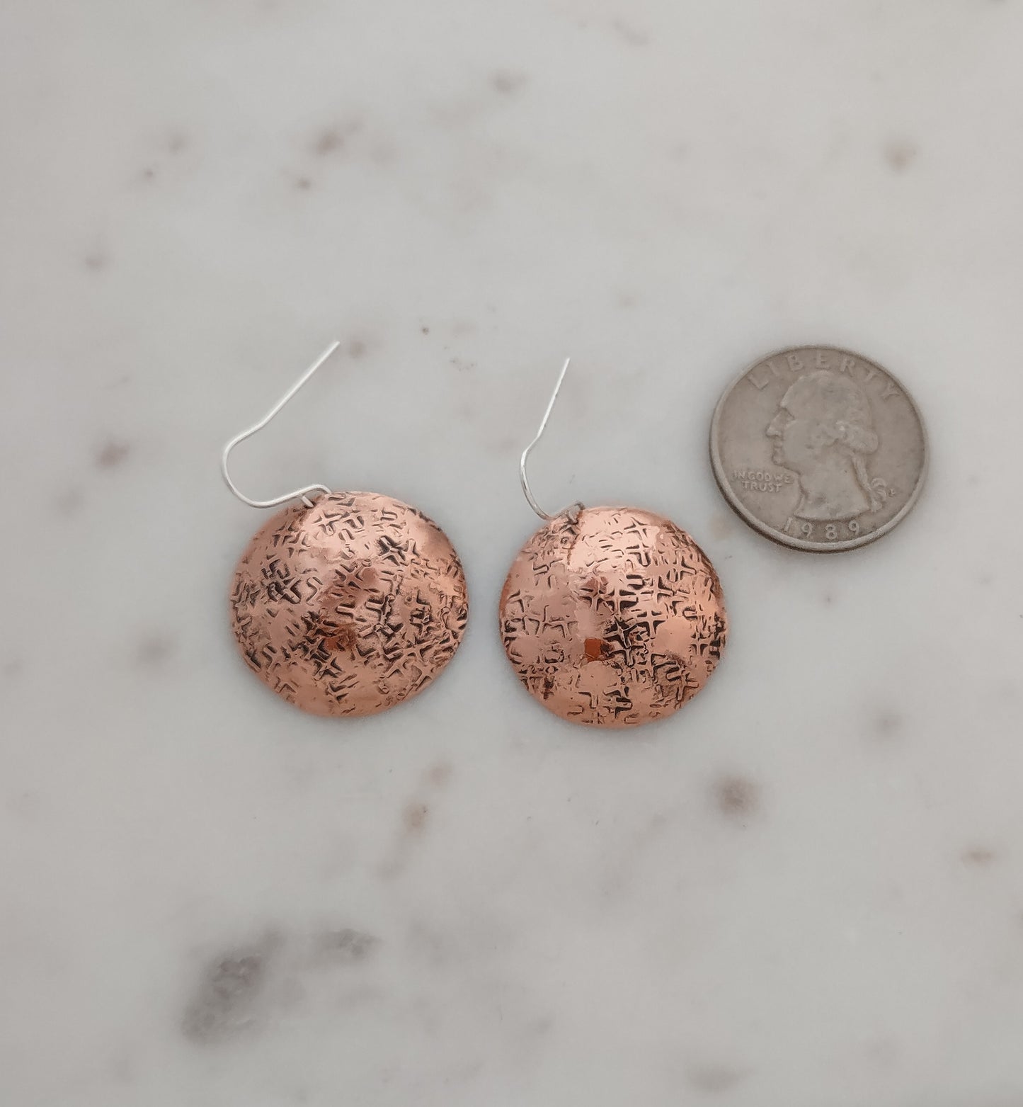 Oak Round Earrings