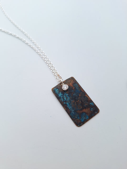 Patinaed Copper Necklace