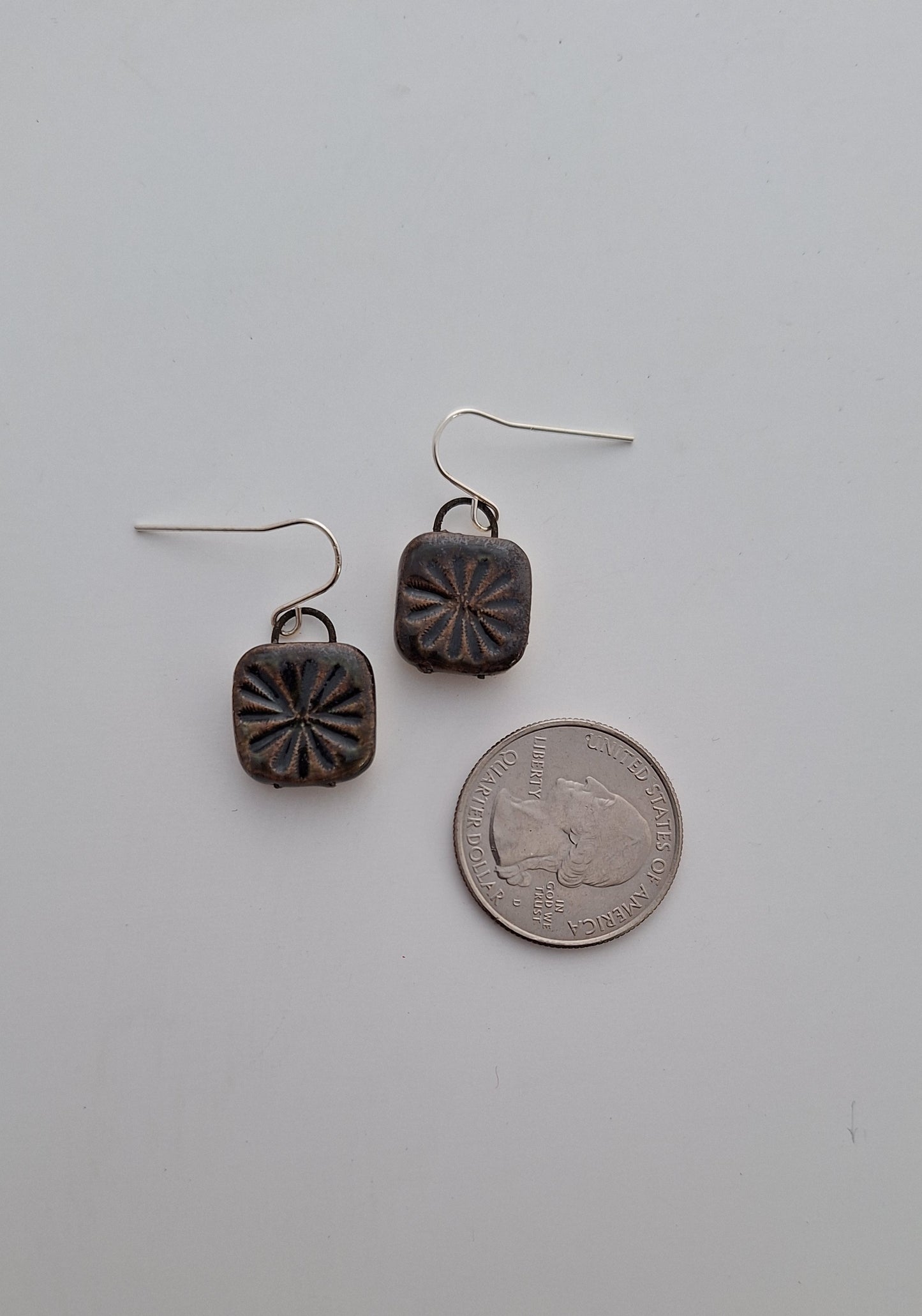 Porcelain Earrings - Sterling