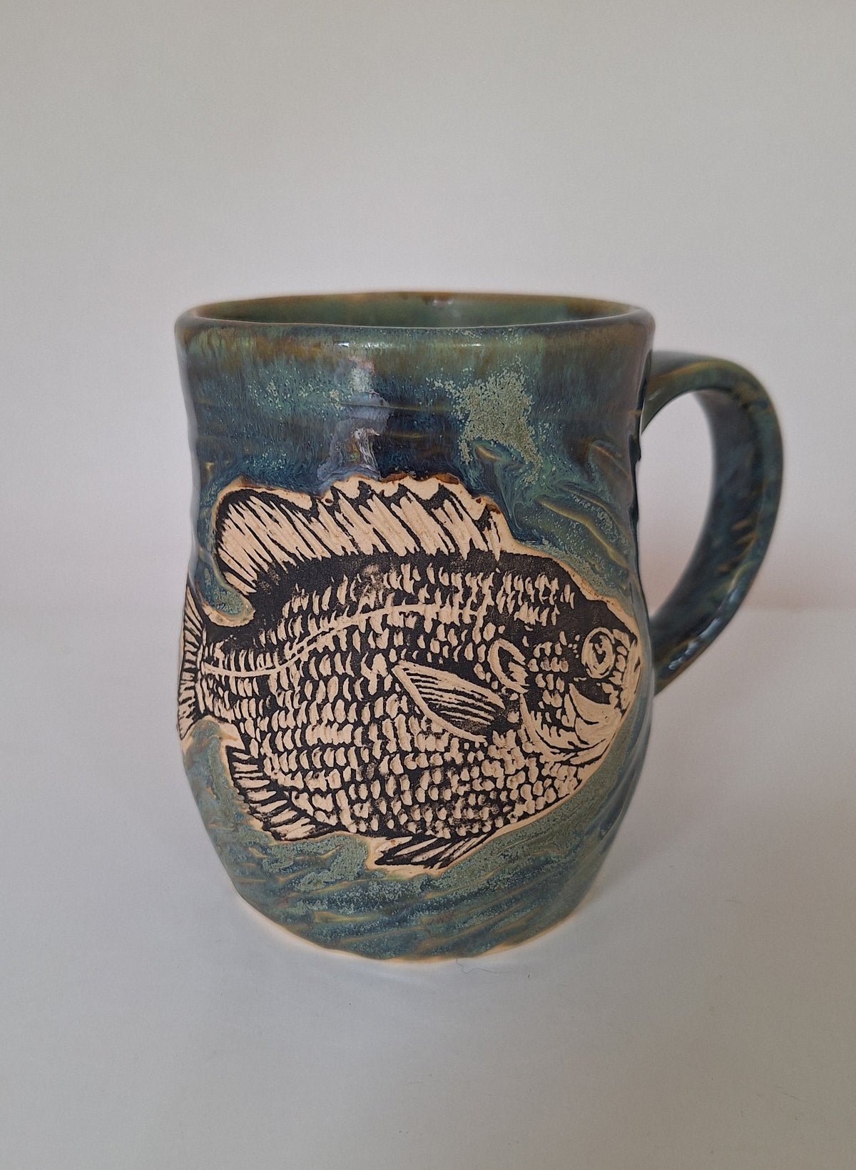 Bluegill Mug - Hand carved / sgraffito