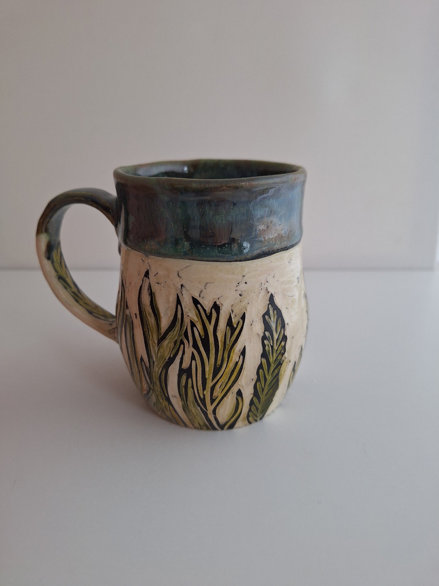 Hand-carved Fish Mug, color