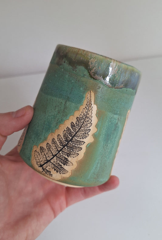 Fern Tumbler - Botanical imprint