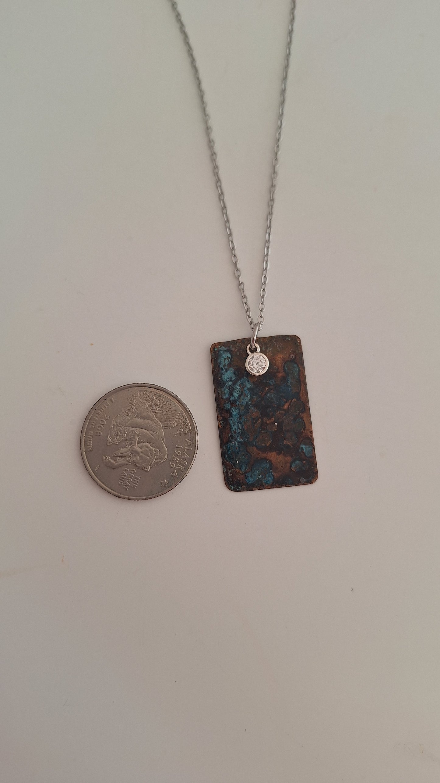 Patinaed Copper Necklace