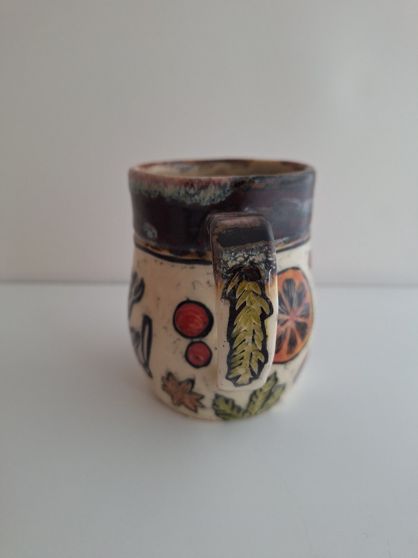 Hand-carved Merry Christmas Mug