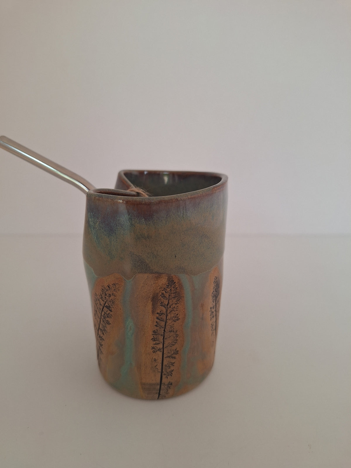 Cocktail Sipper - Botanical Imprint, yarrow - straw included