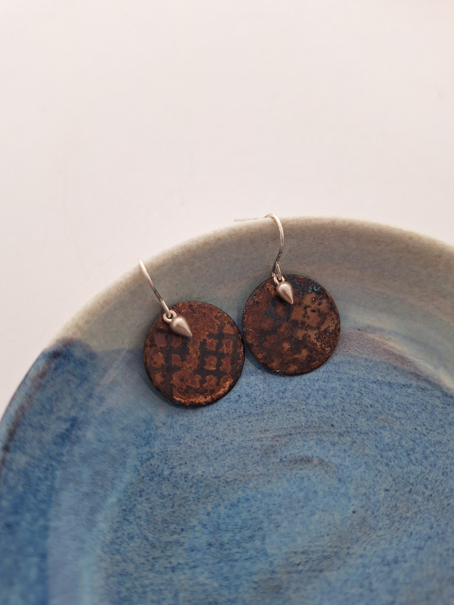 Patina Copper Earrings - rounds