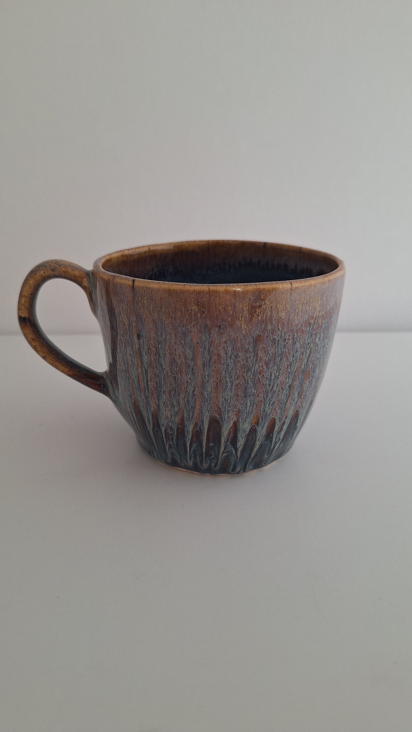 Hand Carved Stoneware Mug – Earthy Texture - One of a Kind Mug