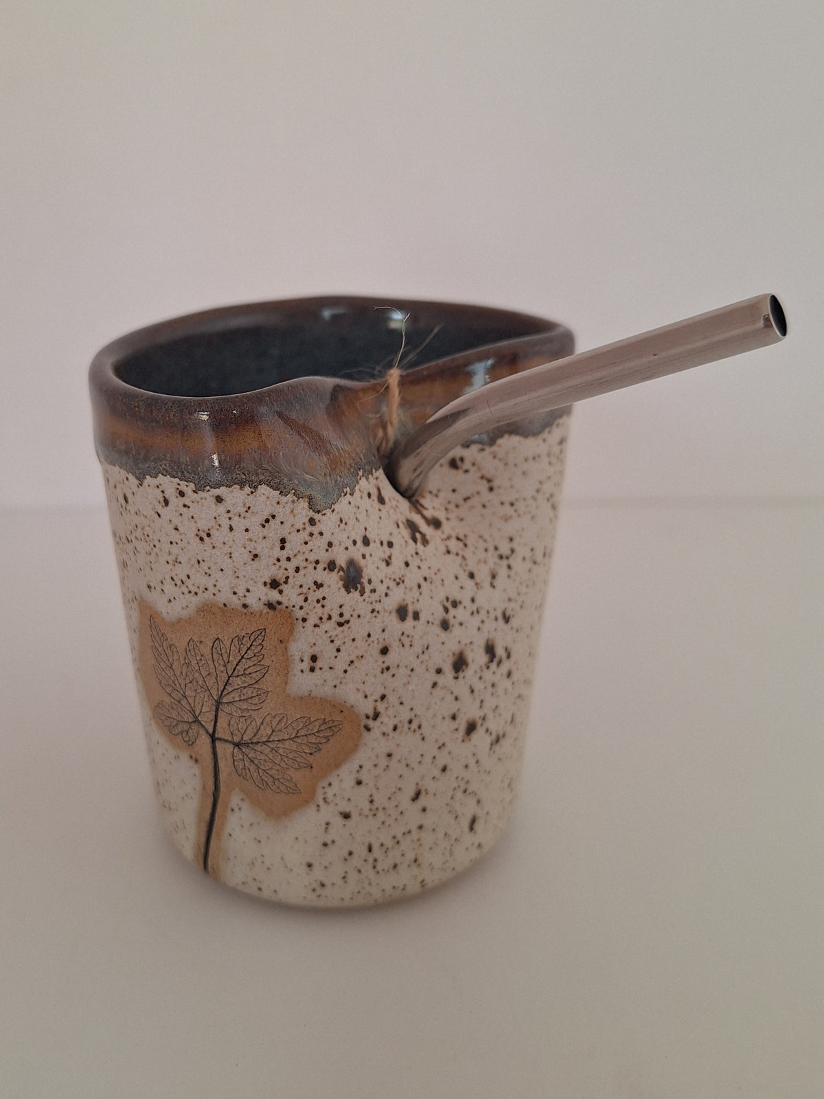 Cocktail Sipper - Botanical Imprint, wild flora - straw included