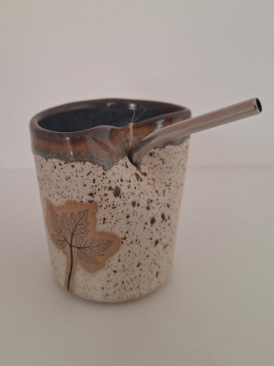 Cocktail Sipper - Botanical Imprint, wild flora - straw included