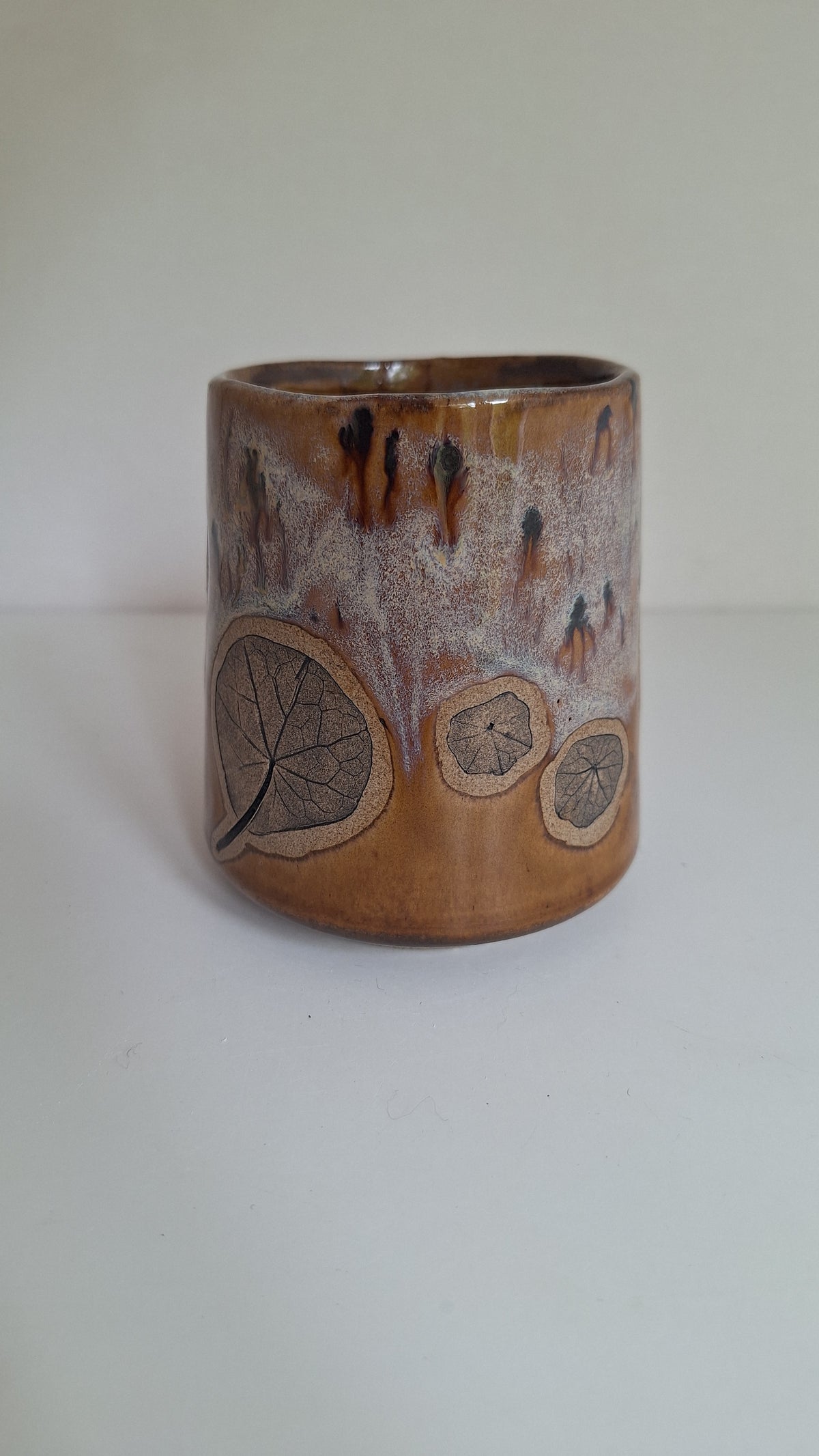 Nasturtium Tumbler - Botanical imprint