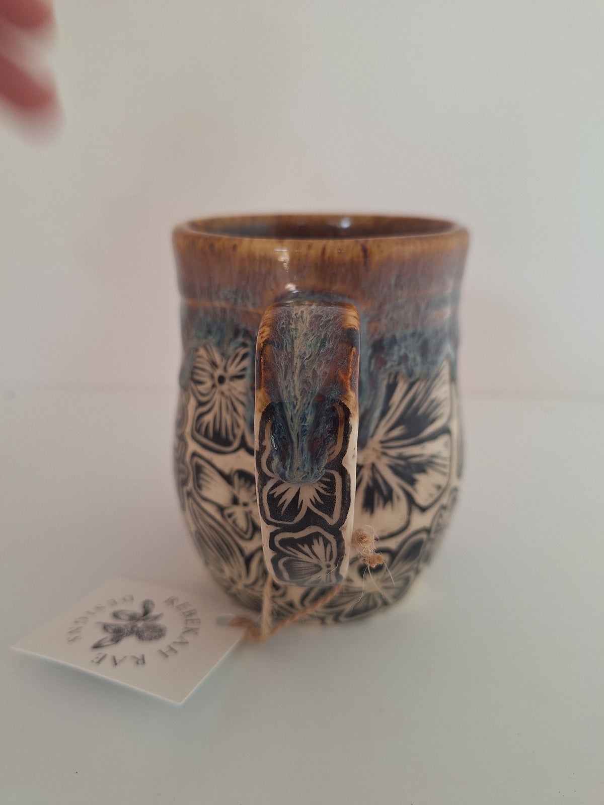 It Is What It Is Mug - Hand Carved Botanical Stoneware - Sgraffito
