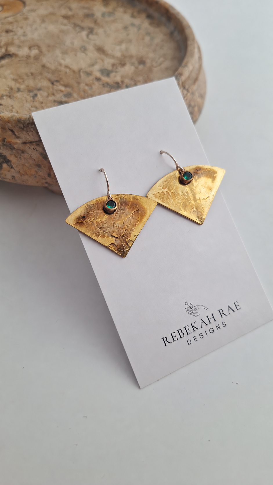 Pressed Fern Earrings - Botanical Imprint