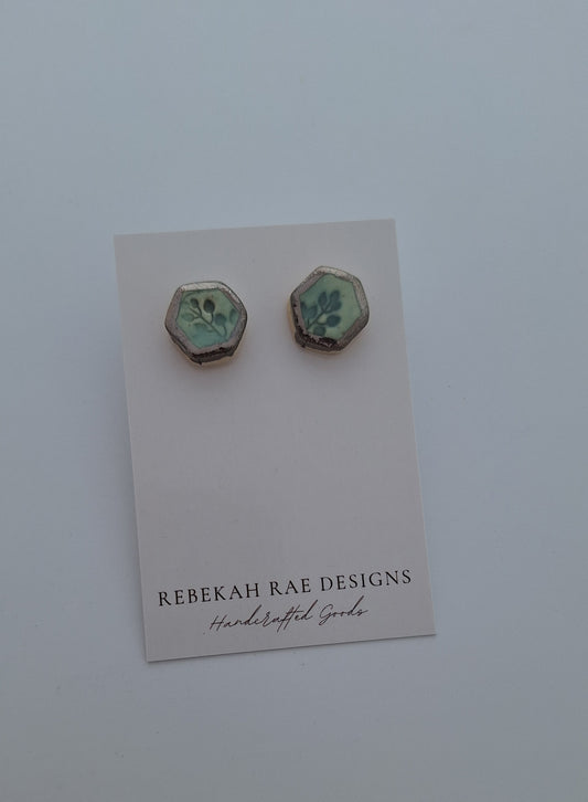 Porcelain Earrings - Sterling posts