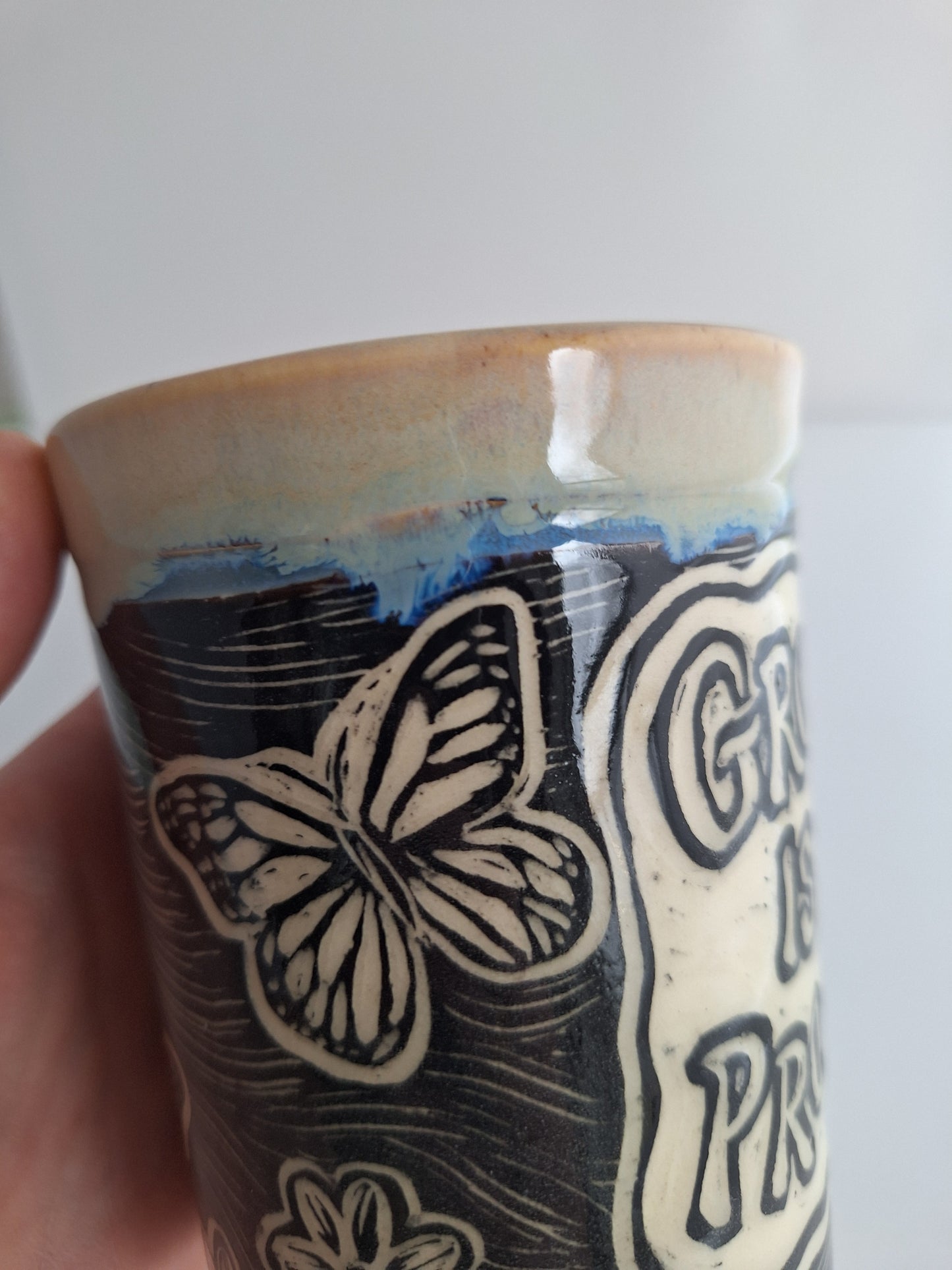 Hand-carved Growth Mug