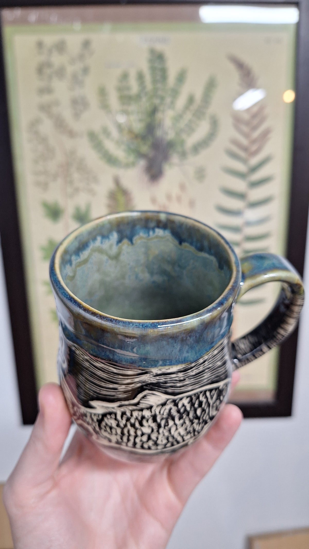 *RESERVED FOR JW* - Carp Mug - Hand carved / sgraffito