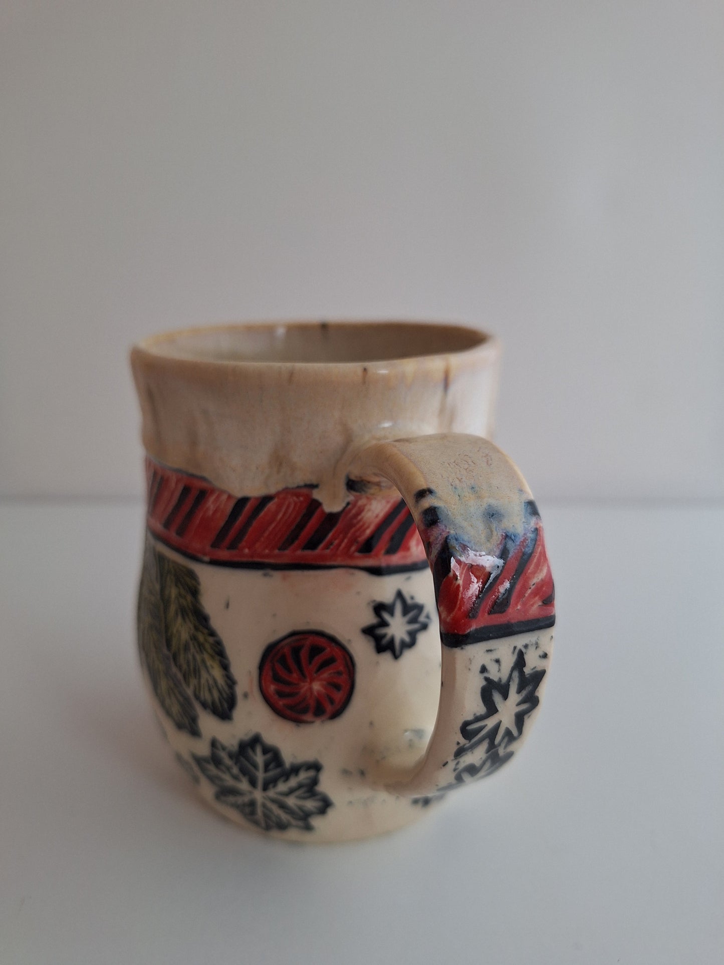 Hand-carved Christmas Joys Mug