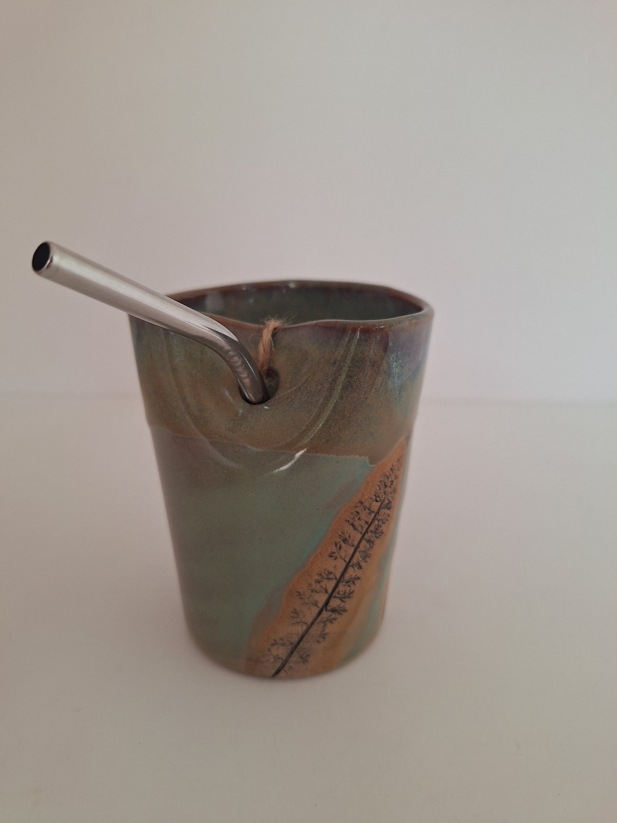 Cocktail Sipper - Botanical Imprint, yarrow - straw included
