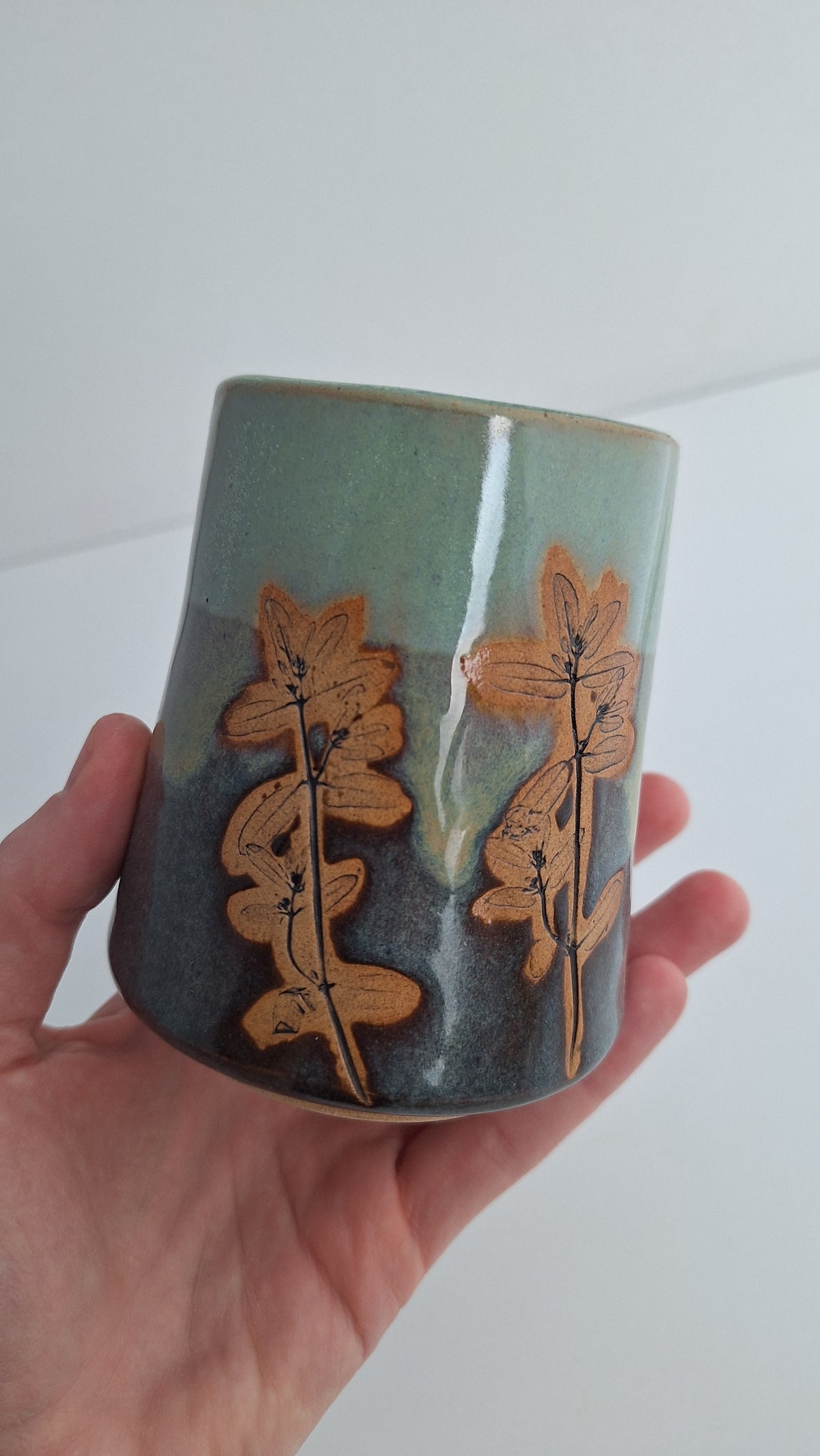 Spurge Weed Tumbler - Botanical imprint