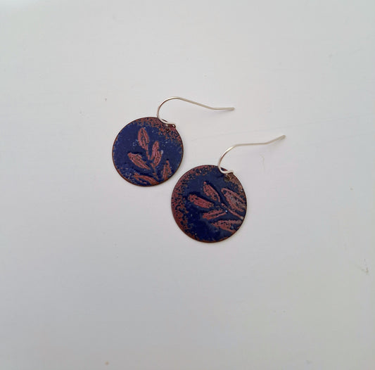 Blue Fern Earrings